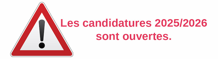 Candidatures 2024/2025 clôturées