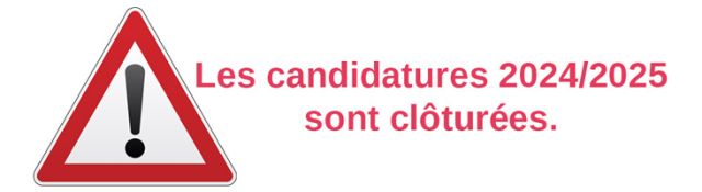 Candidatures 2024/2025 clôturées